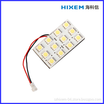 Car LED Dome Light PCB-12SMD5050/ DC12V, with Festoon/ T10/Ba9s Connector